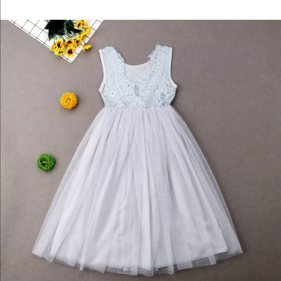 NWT Beautiful white girls dress tulle skirt 👗 - Picture 2 of 5